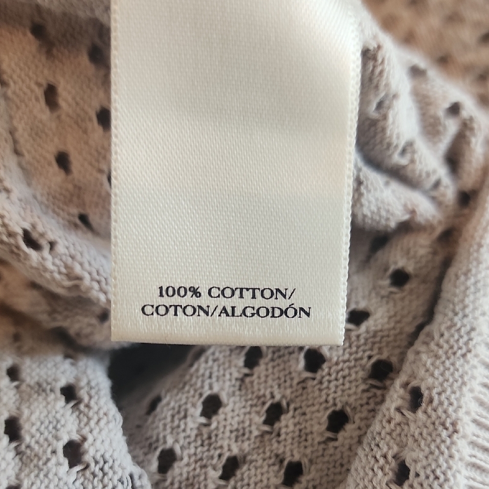 Ann Taylor Light Neutral Scoop Neck Top - Picture 6 of 12